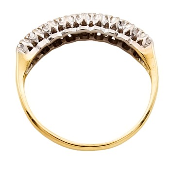 9ct Gold Diamond Half Eternity Ring size J